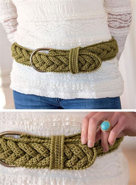 Olive Green Crochet Belt 